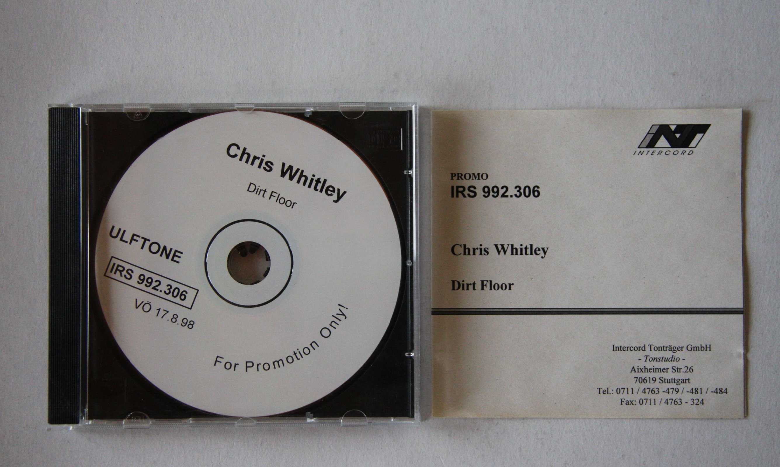 Chris Whitley Dirt Floor Ger Cdr Cd Acetate 1998 Rare Ebay