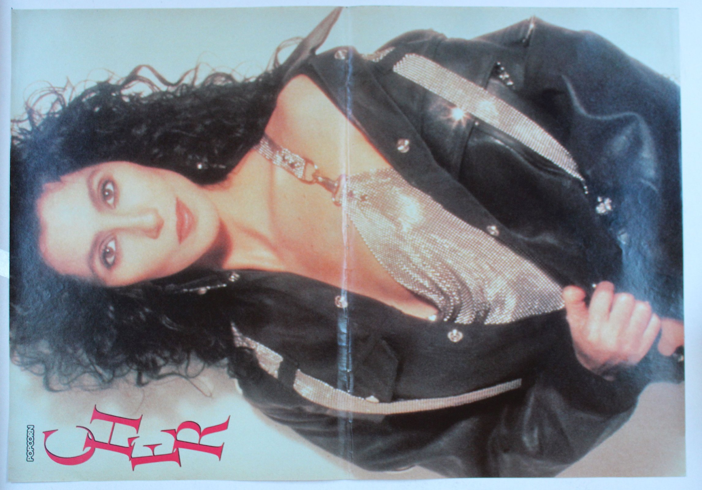 Cher Popcorn Poster - German 80s/90s Magazine Portrait Poster | eBay