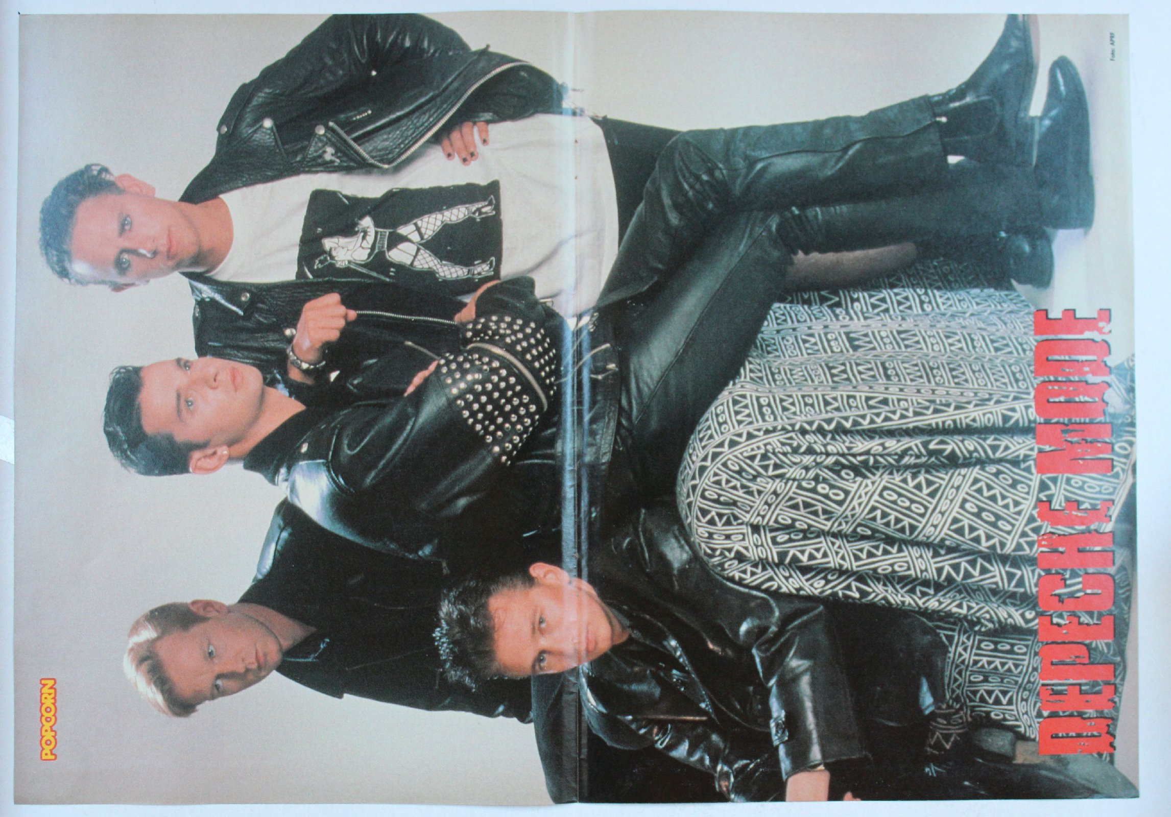 Depeche Mode Popcorn Poster - German 80s/90s Magazine Portrait