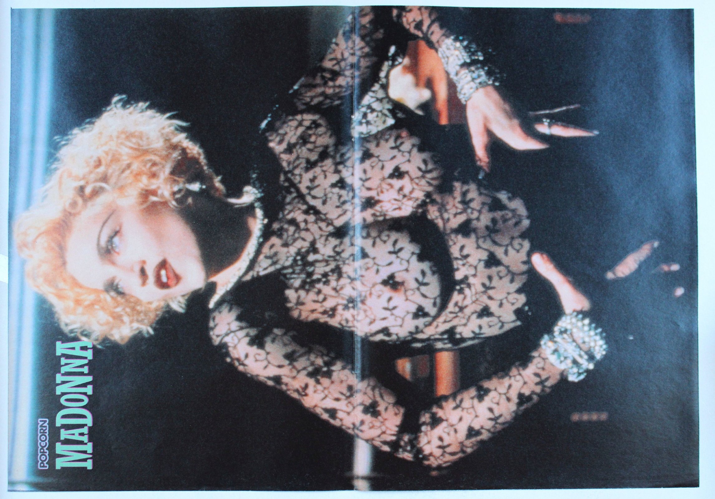 Madonna Popcorn Poster - German 80s/90s Magazine Portrait Poster +