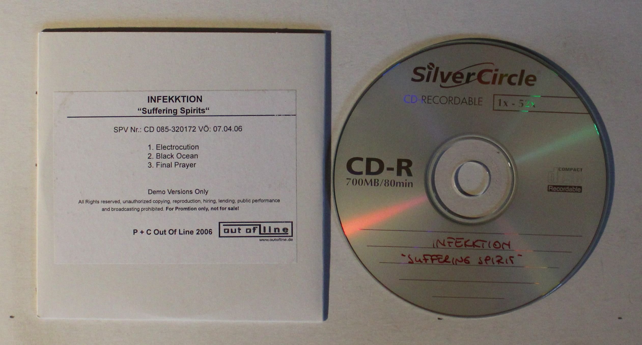 Infekktion Suffering Spirits - Demos GER Adv 3-Track CDR Single