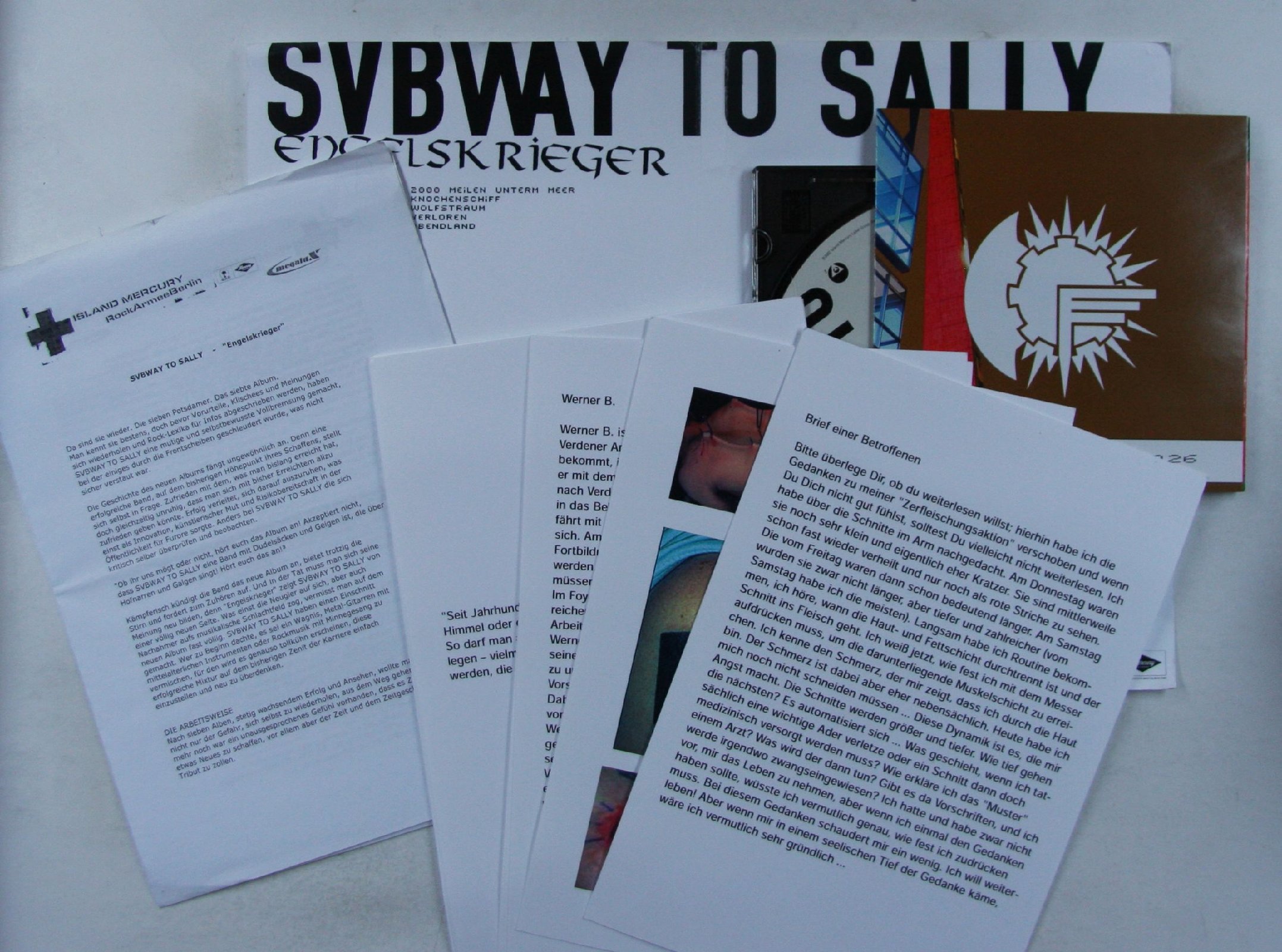 Subway To Sally Engelskrieger Rare! Folder + CD Nbd Ed #0026 + 9