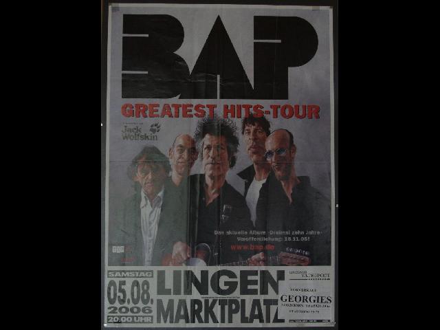 Bap Original Concert Poster Lingen Marktplatz 05.08.2006 ca. 59x84cm