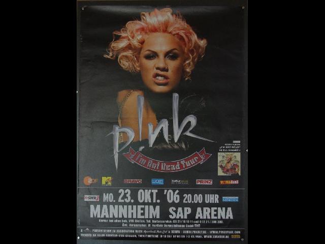 Pink Original Concert Poster Mannheim SAP Arena 23.10.2006 ca. 59x84cm