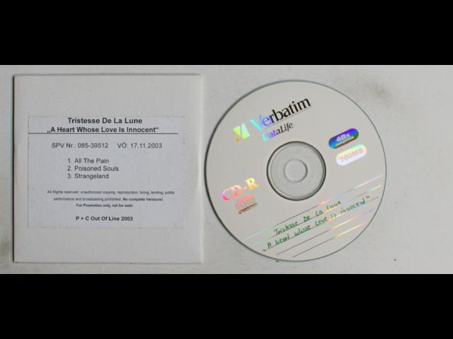 Tristesse De La Lune A Heart Whose Love Is Innocent CDR Single 2003 Blutengel