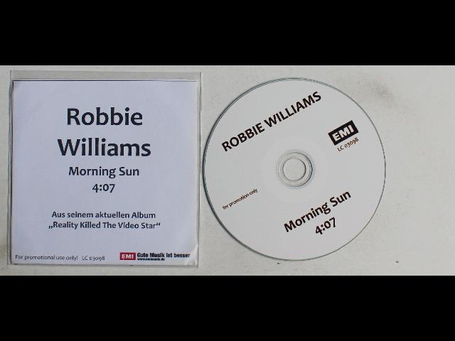 Robbie Williams Morning Sun GER ADV 1-Track CDR Single 2010 Rare!