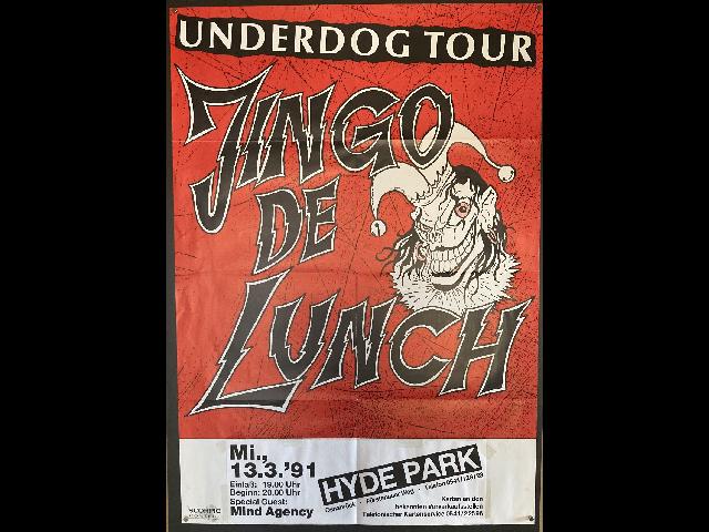 Jingo De Lunch Original Concert Poster Osnabrück Hyde-Park 13.3.91 ca. 59x84cm