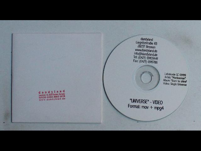 Monkeeman Universe GER Adv Video CDR Single Cardcover 2000