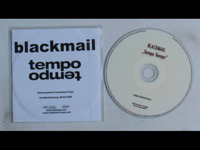 Blackmail Tempo Tempo GER ADV CDR 2008 Rare! Individually Printed