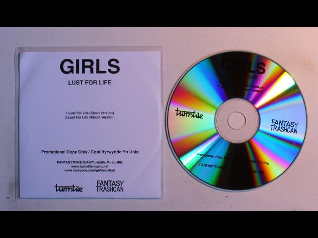 Girls Lust For Life UK ADV CDR Single 2009 Indiepop