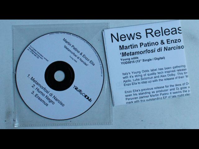Martin Patiño & Enzo Elia Metamorfosi Di Narciso Italy CDR 2008 + Insert Tech Ho
