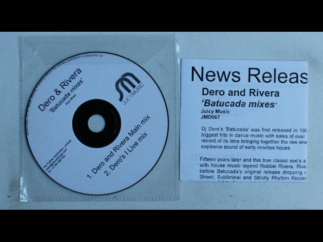 DJ Dero& Rivera Batucada Mixes EU CDR 2008 + Insert House Electro