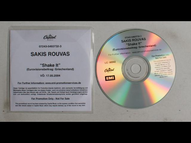 Sakis Rouvas Shake It EU ADV CDR Single 2004 Eurovision
