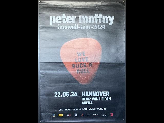 Peter Maffay Original Concert Poster Hannover Heinz Von Heiden Arena 22.6.24