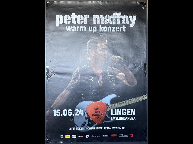 Peter Maffay Original Concert Poster Warm Up Gig Lingen Emsland Arena 15.6.24