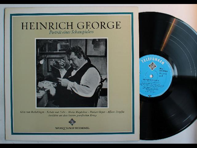 Heinrich George Porträt Eines Schauspielers GER LP Telefunken TSC 13440